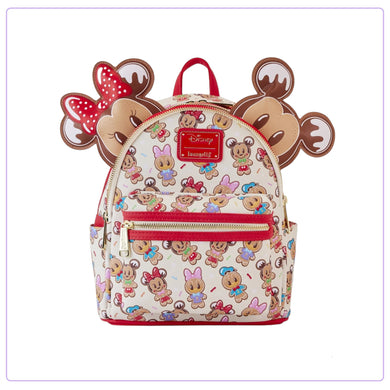 Loungefly Disney Mickey and Friends Gingerbread Cookie AOP Ear Holder Mini Backpack - LF Lovers