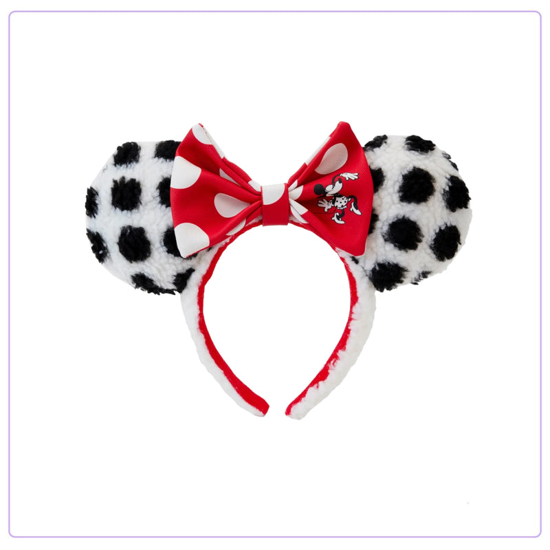 Load image into Gallery viewer, Loungefly Disney Minnie Rocks The Dot Sherpa Headband - LF Lovers
