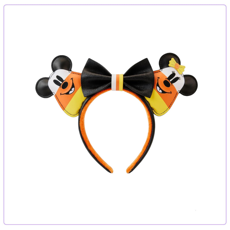 Load image into Gallery viewer, Loungefly Disney Mickey and Minnie Candy Corn Ears Headband - LF Lovers
