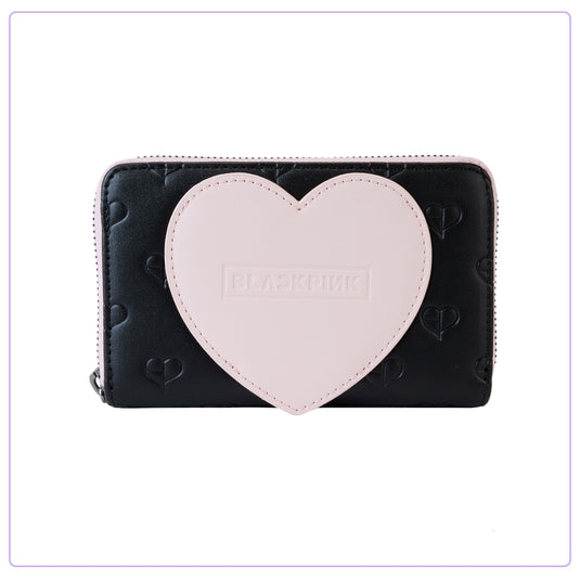 Loungefly BlackPink AOP Heart Zip Around Wallet - LF Lovers