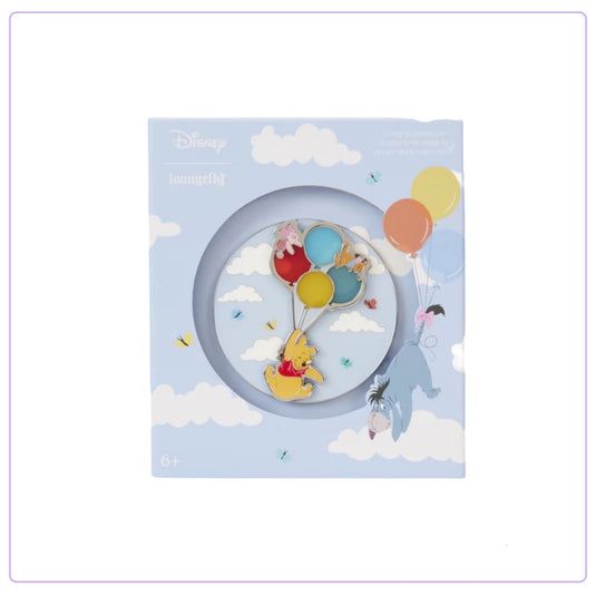 Loungefly Disney Pooh And Friends On Balloons 3" Collector Box Pin - LF Lovers