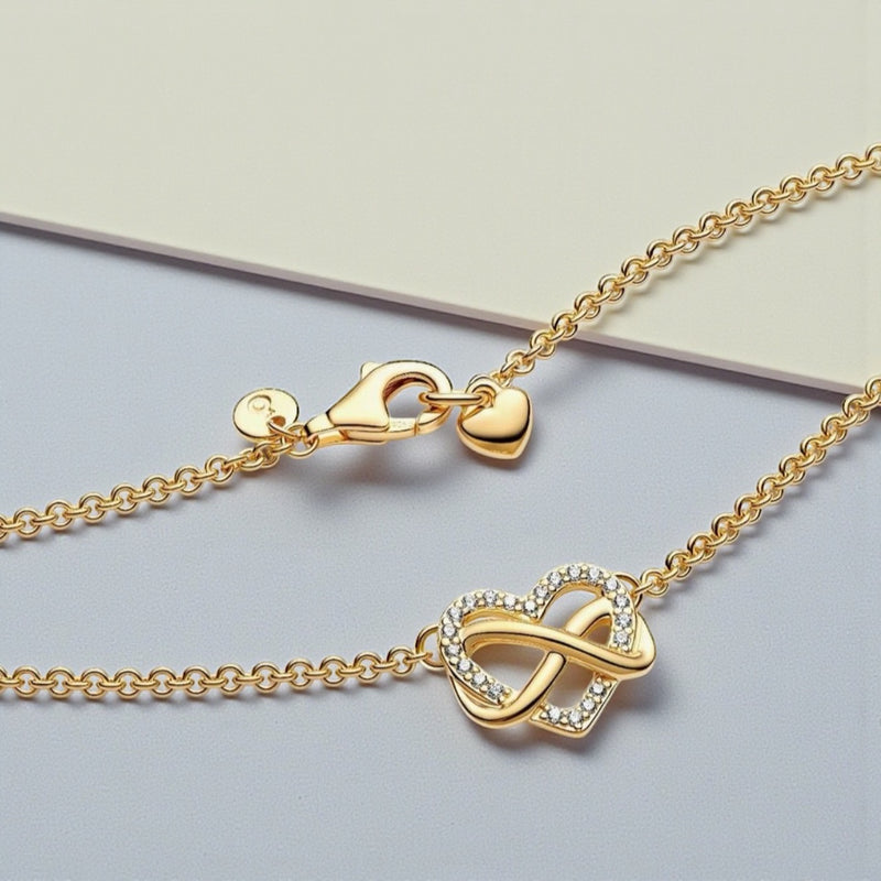 Load image into Gallery viewer, Pandora Sparkling Infinity Heart Collier Necklace
