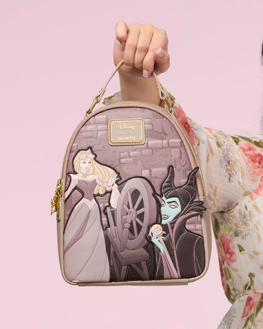 Loungefly Disney Sleeping Beauty Spinning Wheel Mini Backpack - LF Lovers