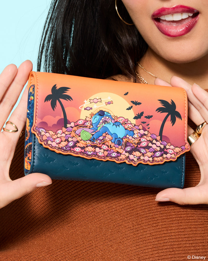 Load image into Gallery viewer, Loungefly Disney Stitch Halloween Candy Wallet - Preorder
