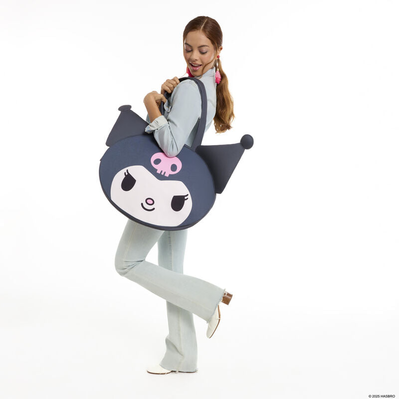 Load image into Gallery viewer, Loungefly Sanrio Kuromi Oversize Canvas Tote Bag - PRE ORDER
