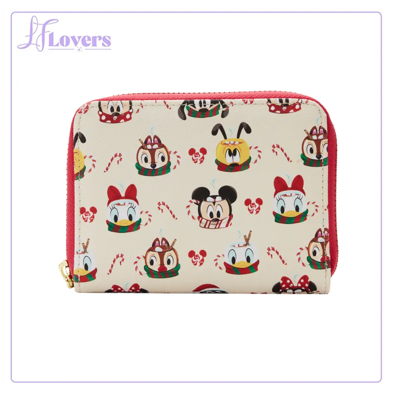 Load image into Gallery viewer, Loungefly Disney Hot Cocoa Mugs AOP Zip Around Wallet

