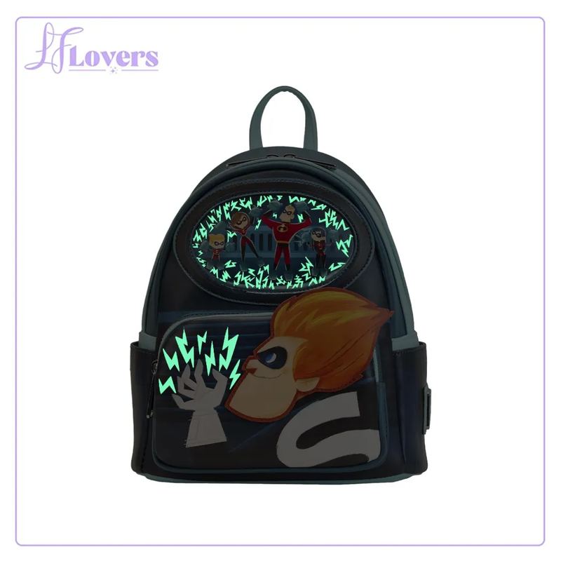 Load image into Gallery viewer, Loungefly Disney Pixar  Moments Incredibles Syndrome Mini Backpack - LF Lovers
