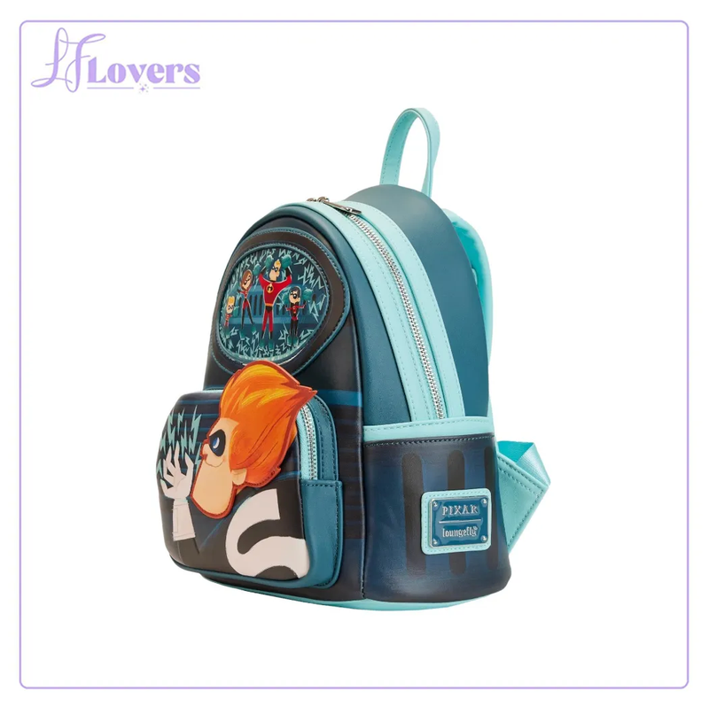 Load image into Gallery viewer, Loungefly Disney Pixar  Moments Incredibles Syndrome Mini Backpack - LF Lovers
