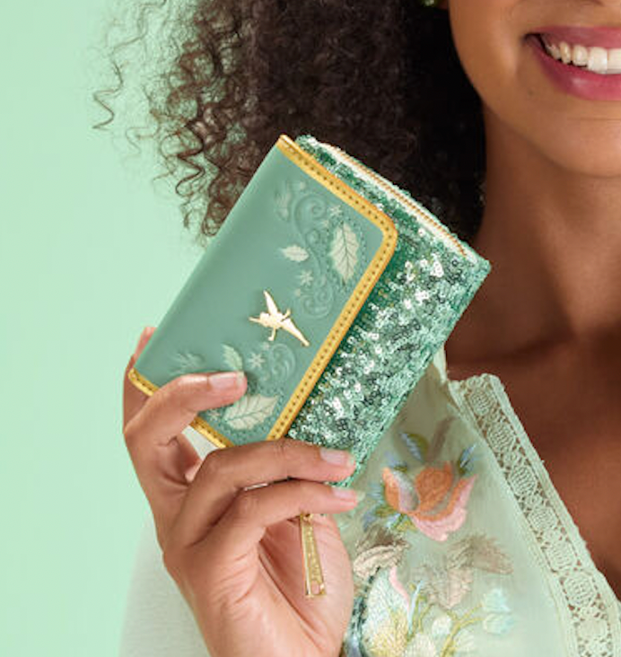 Load image into Gallery viewer, Loungefly Disney Tinkerbell Holiday Tri Fold Wallet - PRE ORDER
