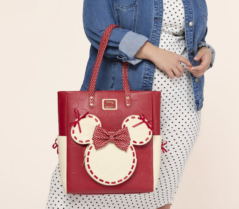 Load image into Gallery viewer, Loungefly Minnie Rocks The Dots Tote Bag - PRE ORDER
