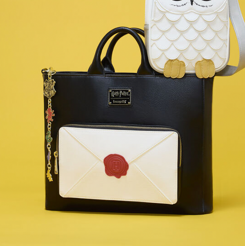 Load image into Gallery viewer, Loungefly Warner Brothers Harry Potter Hogwarts Letter Convertible Backpack And Tote Bag - LF Lovers
