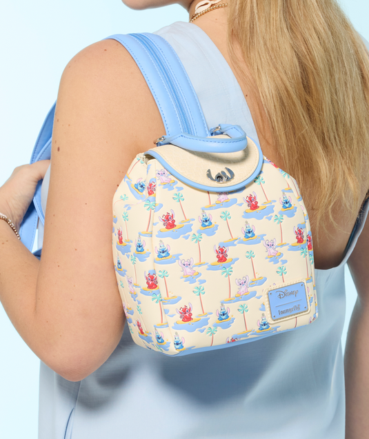 Loungefly Disney Lilo & Stitch Stitch, Angel, & Leroy Micro Mini Backpack - PRE ORDER