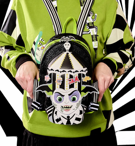 Loungefly Beetlejuice Carousel Glow In The Dark Cosplay Mini Backpack - Preorder