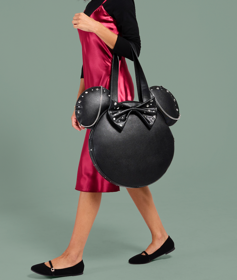 Load image into Gallery viewer, Loungefly Disney Minnie Mouse Studs &amp; Chains Tote Bag - Preorder
