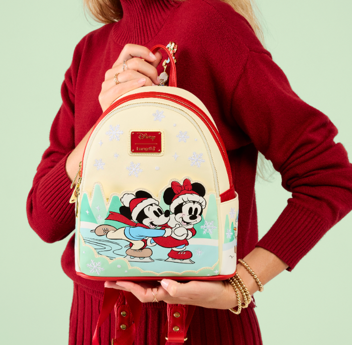 Load image into Gallery viewer, Loungefly Disney Mickey &amp; Friends Ice Skating Mini Backpack with Headband Holder - Preorder
