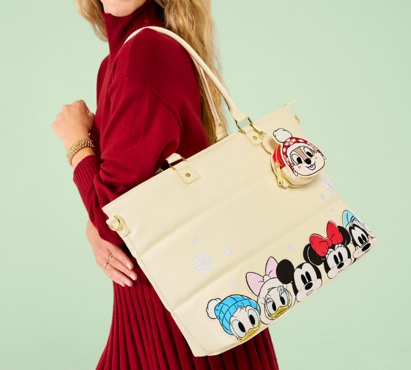 Load image into Gallery viewer, Loungefly Disney Mickey &amp; Friends Puff Quilt Tote Bag - Preorder
