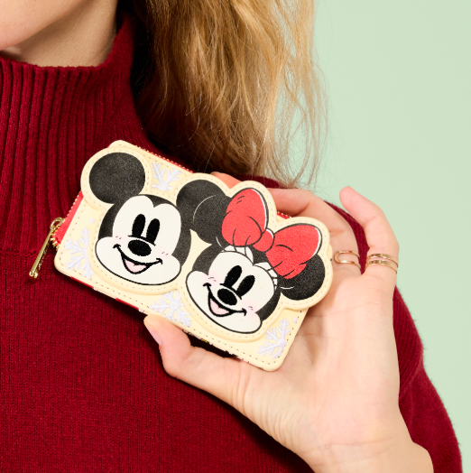 Loungefly Disney Mickey & Friends Holiday Zip Around Card Holder - Preorder