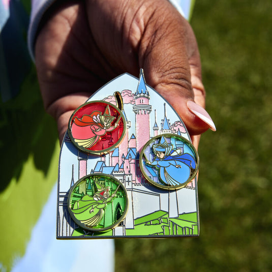 Loungefly Disney Sleeping Beauty Aurora Castle with Fairies Moving 3 Inch Pin