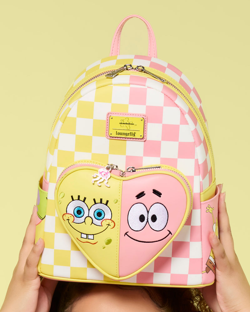 Load image into Gallery viewer, Loungefly Nickelodeon SpongeBob SquarePants &amp; Patrick Star Checkered Mini Backpack - LF Lovers

