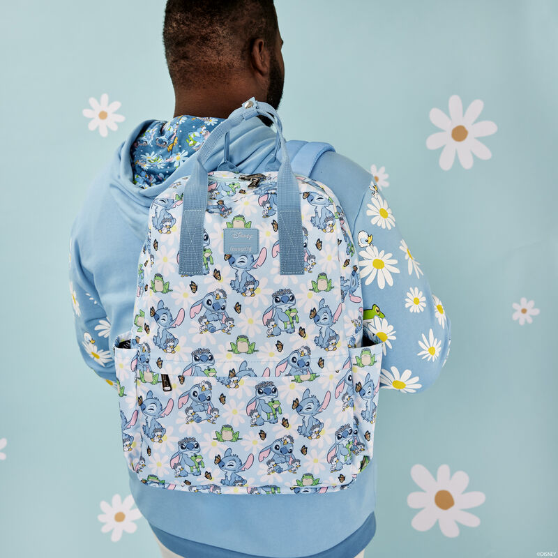 Load image into Gallery viewer, Loungefly Disney Lilo And Stitch Springtime Stitch AOP Full Size Nylon Backpack - PRE ORDER - LF Lovers
