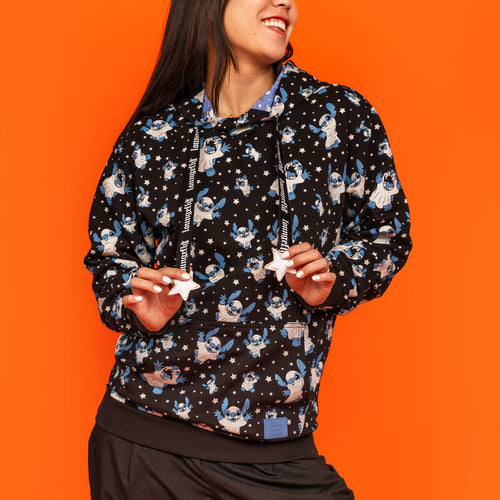 Loungefly Disney Stitch Ghost Hooded Sweatshirt