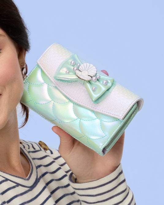 Loungefly Disney The Little Mermaid Iridescent Pearl Flap Wallet - LF Lovers