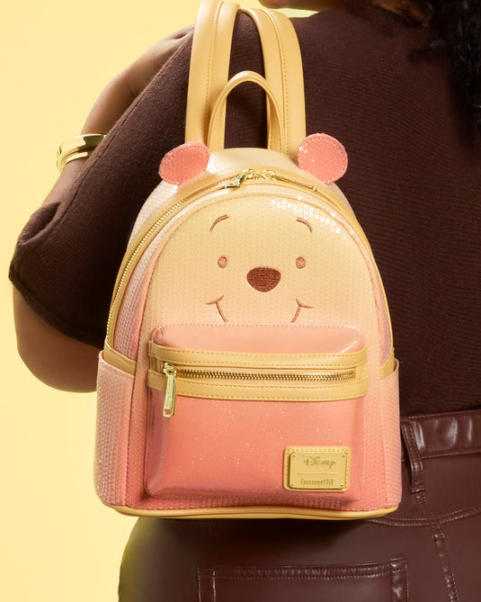Loungefly Disney Winnie The Pooh Sequin Glitter Mini Backpack