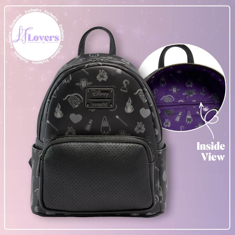 Load image into Gallery viewer, Disney Villains Pins Loungefly Mini Backpack
