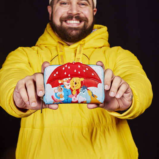 Loungefly Disney Winnie the Pooh and Friends Rainy Day Zip Around Wallet