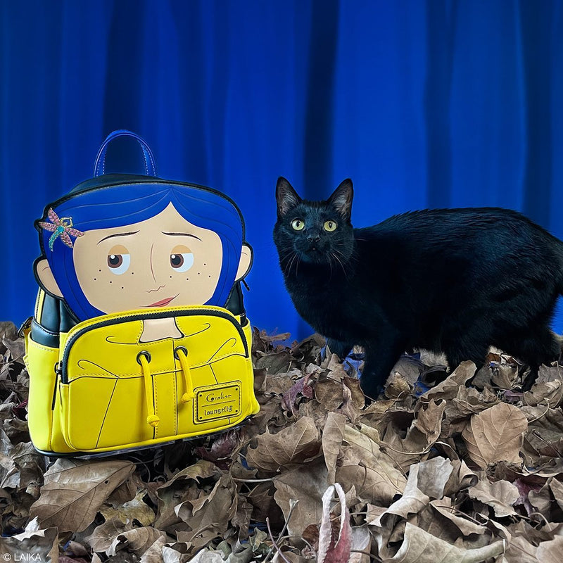 Load image into Gallery viewer, Loungefly Laika Coraline Raincoat Cosplay Mini Backpack - PRE ORDER
