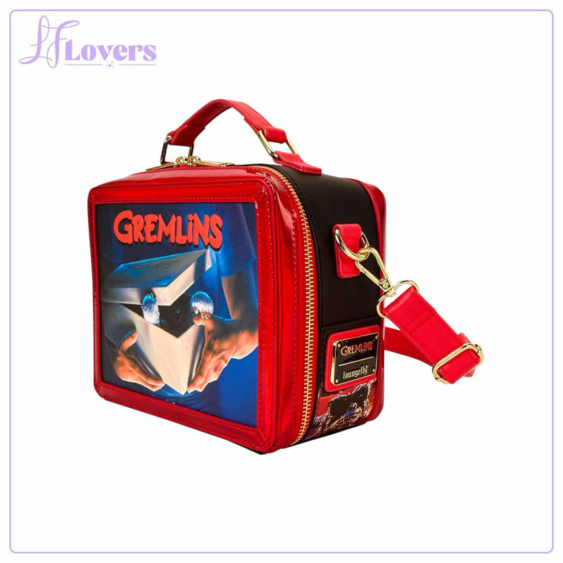 Load image into Gallery viewer, Loungefly Warner Brothers Gremlins 40th Anniversary Vintage Lunchbox Crossbody - LF Lovers
