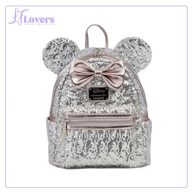Loungefly Disney Minnie Mouse Silver Sequin