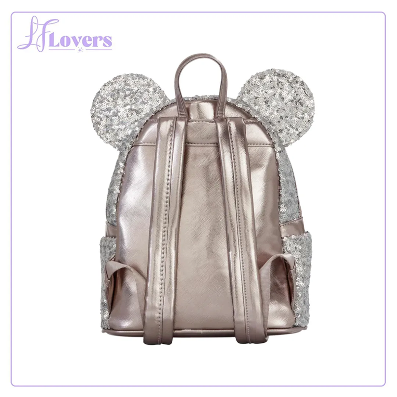 Load image into Gallery viewer, Loungefly Disney Minnie Mouse Silver Sequin
