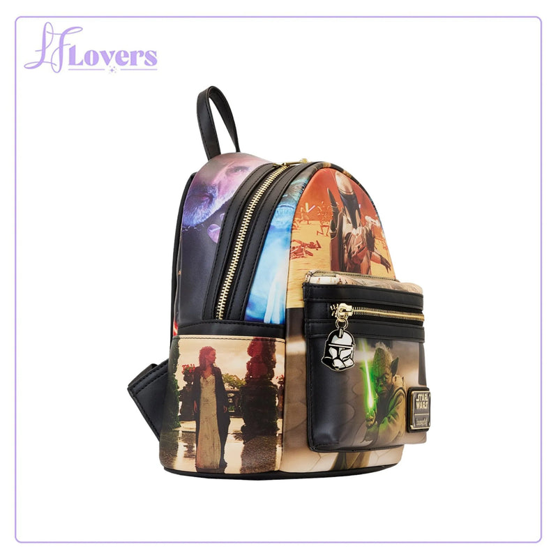 Load image into Gallery viewer, Loungefly Star Wars Episode Two Attack of the Clones Scene Mini Backpack - LF Lovers
