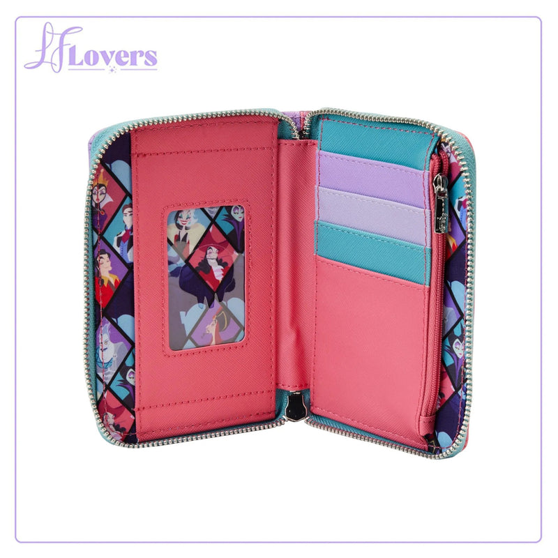 Load image into Gallery viewer, Loungefly Disney Villains Colour Block Zip Around Wallet - LF Lovers
