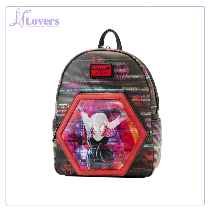 Load image into Gallery viewer, Loungefly Marvel Across The Spiderverse Lenticular Mini Backpack
