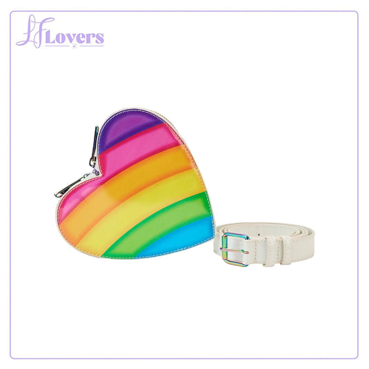 Loungefly Lisa Frank Logo Heart Detachable Rainbow Mini Backpack - LF Lovers