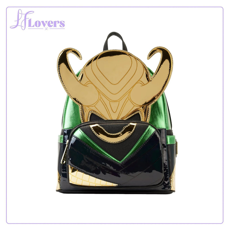 Load image into Gallery viewer, Loungefly Marvel Shine Loki Mini Backpack
