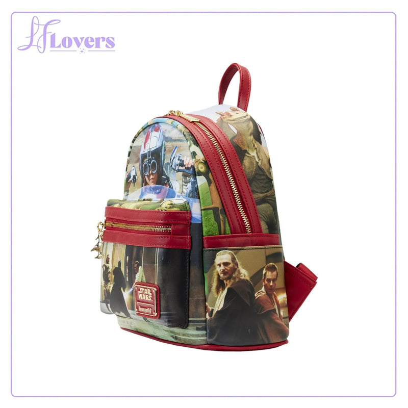 Load image into Gallery viewer, Loungefly Star Wars Scenes Series Phantom Menace Mini Backpack - LF Lovers
