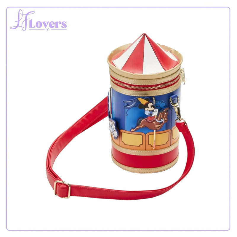 Load image into Gallery viewer, Loungefly Disney Brave Little Tailor Mickey Minnie Carousel Crossbody - LF Lovers
