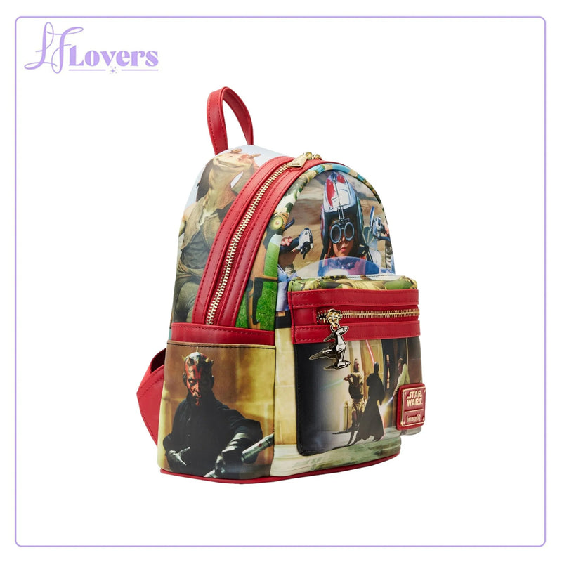 Load image into Gallery viewer, Loungefly Star Wars Scenes Series Phantom Menace Mini Backpack - LF Lovers
