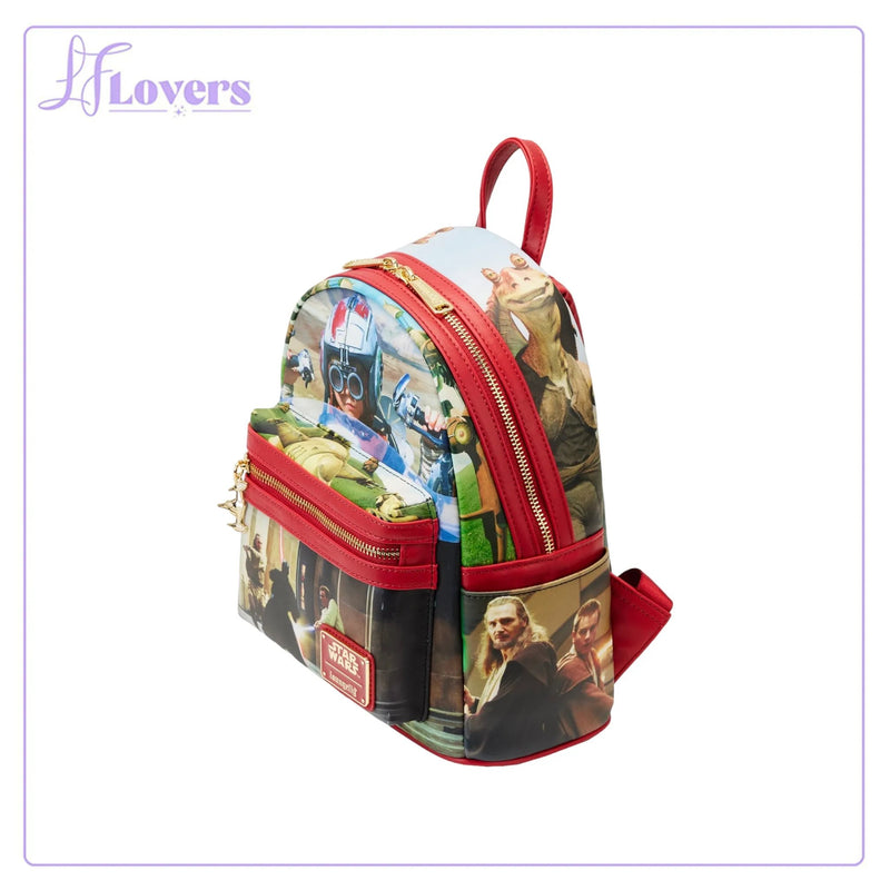 Load image into Gallery viewer, Loungefly Star Wars Scenes Series Phantom Menace Mini Backpack - LF Lovers
