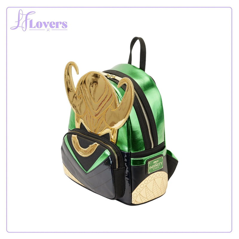 Load image into Gallery viewer, Loungefly Marvel Shine Loki Mini Backpack
