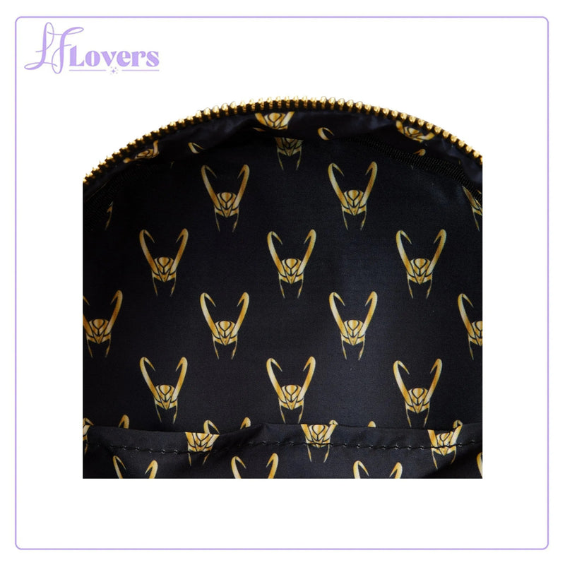 Load image into Gallery viewer, Loungefly Marvel Shine Loki Mini Backpack
