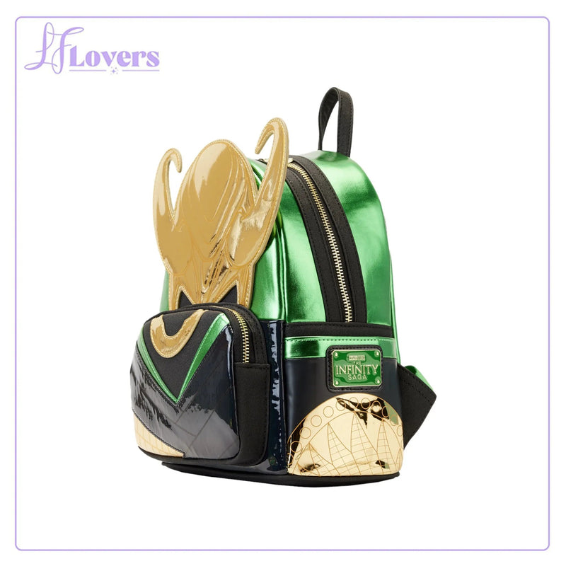 Load image into Gallery viewer, Loungefly Marvel Shine Loki Mini Backpack
