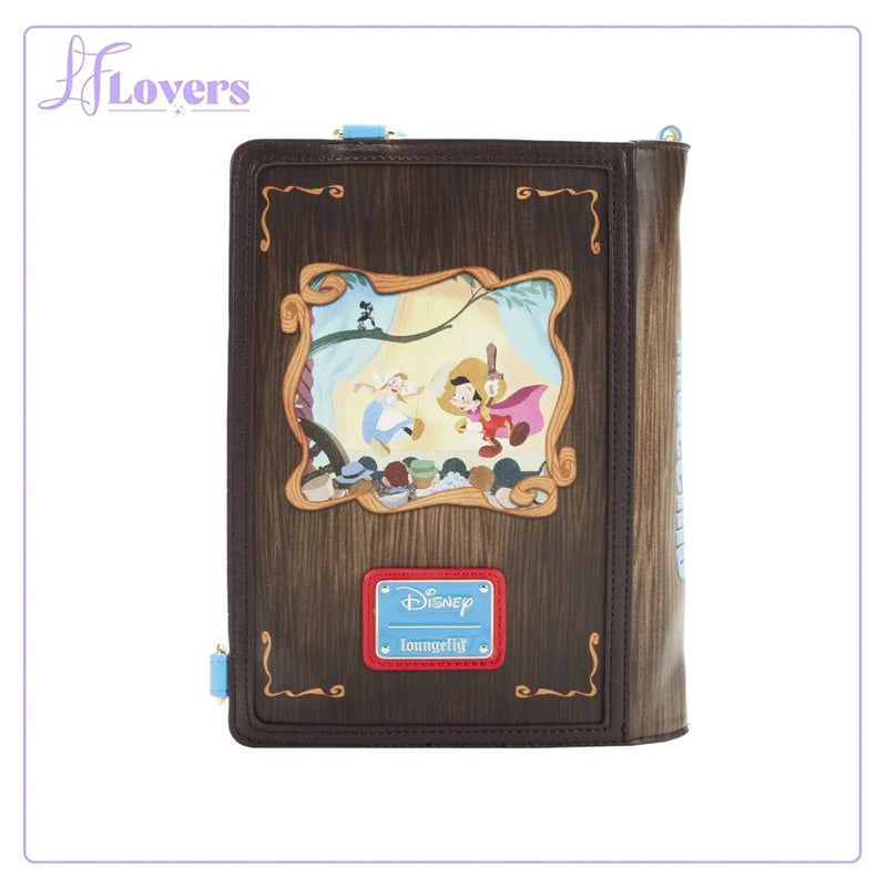 Load image into Gallery viewer, Loungefly Disney Classic Books Pinocchio Convertible Crossbody - LF Lovers
