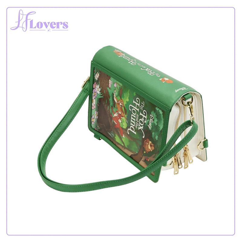 Load image into Gallery viewer, Loungefly Disney Classic Books Fox and the Hound Convertible Crossbody - LF Lovers
