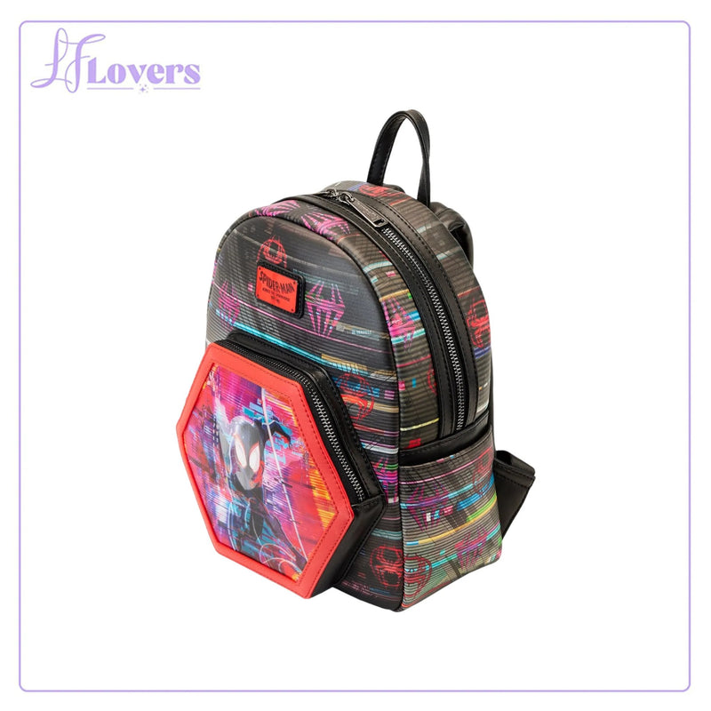 Load image into Gallery viewer, Loungefly Marvel Across The Spiderverse Lenticular Mini Backpack
