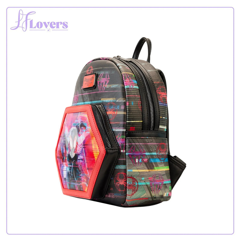 Load image into Gallery viewer, Loungefly Marvel Across The Spiderverse Lenticular Mini Backpack
