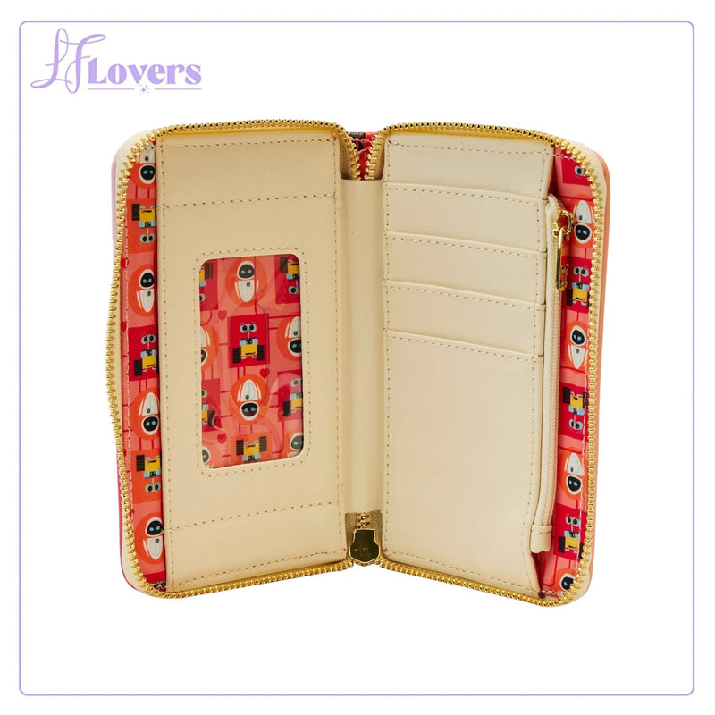Load image into Gallery viewer, Loungefly Pixar  Moment Wall E Moments Date Night Zip Around Wallet - LF Lovers
